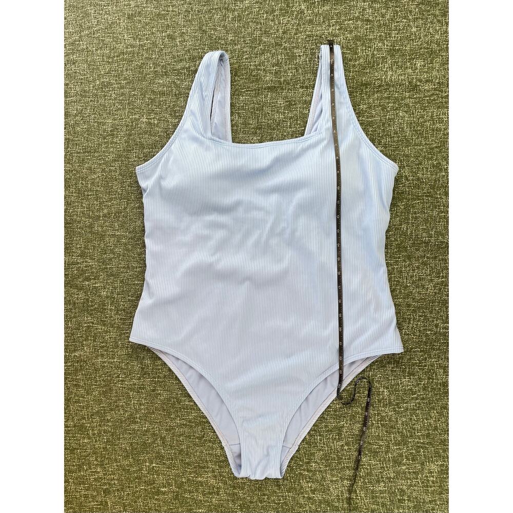 Anko Blue Ribbed Swimsuit, Size 16
